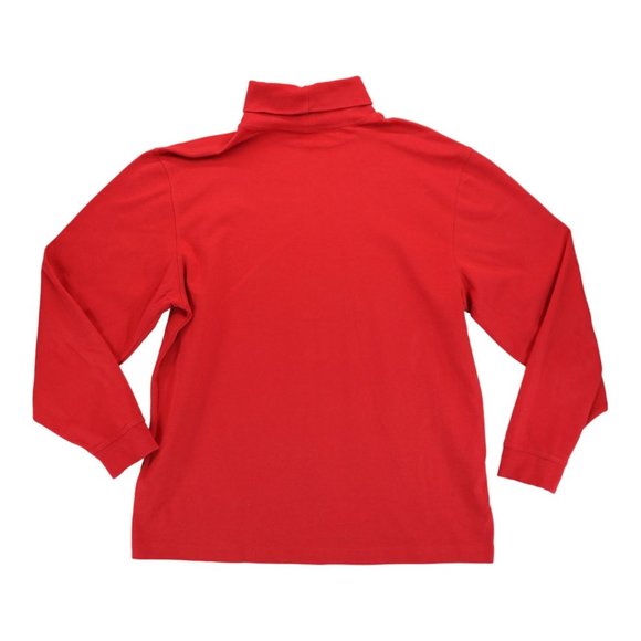 LL Bean Sweater Women's Large Reg Red Turtleneck‎ Classic Casual Soft - Picture 2 of 6